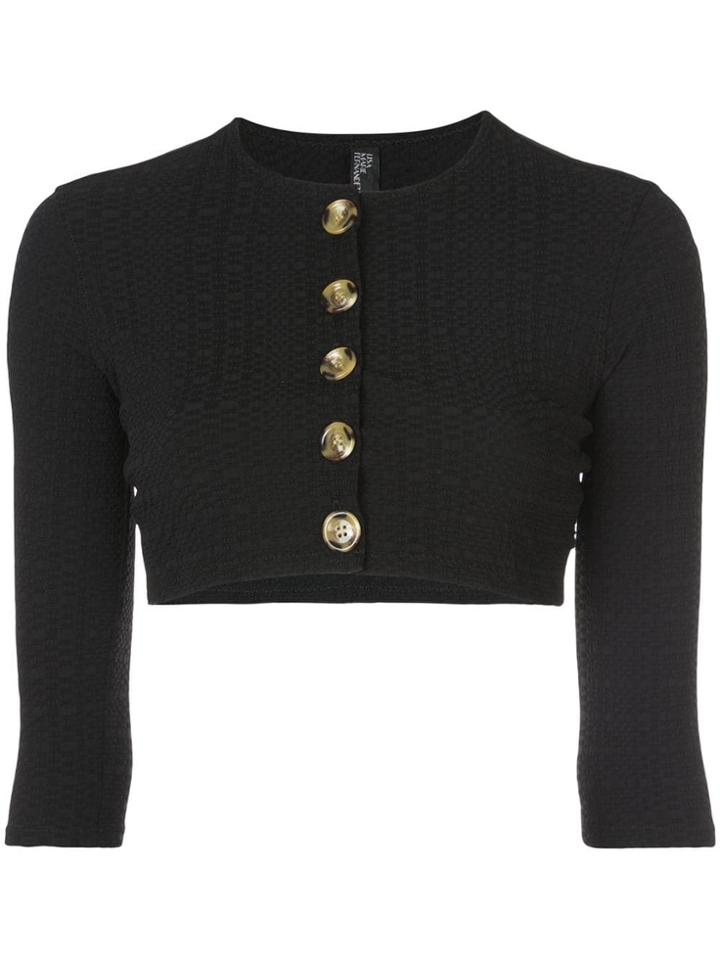 Lisa Marie Fernandez Cropped Cardigan - Black