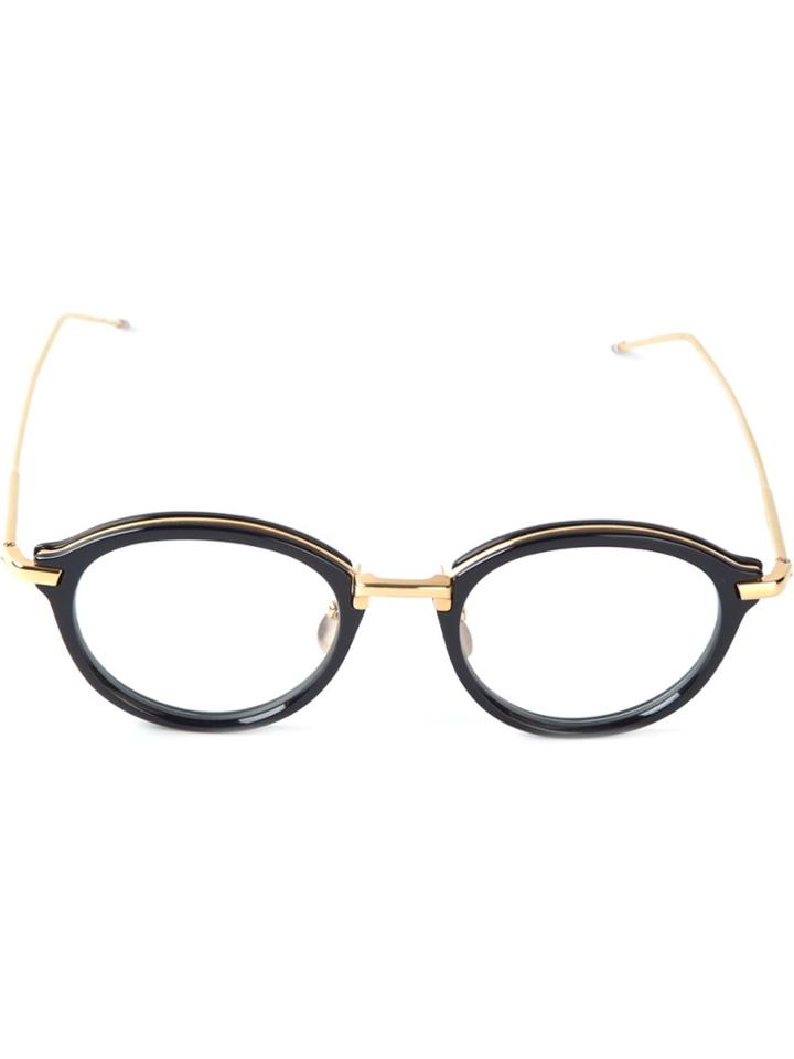 Thom Browne Eyewear Round Frame Glasses - Blue