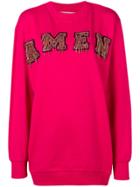 Amen Oversized Fit Sweatshirt - Pink
