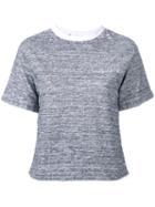 Julien David Crewneck T-shirt, Women's, Size: Small, Blue, Cotton