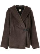 Hermès Pre-owned Oversized Wrap-front Jacket - Brown