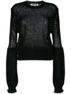 Mcq Alexander Mcqueen Knit Exaggerated Sleeve Top - Black