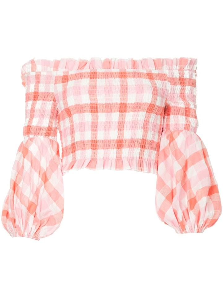 Suboo Sundown Shirred Sleeve Top - Pink
