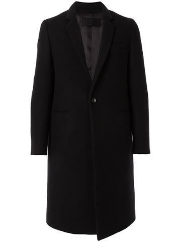 Th Long Single Breasted Coat - Black