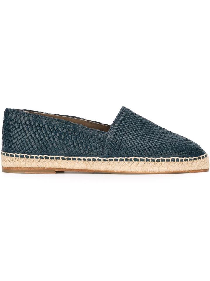 Dolce & Gabbana Woven Espadrilles, Men's, Size: 40, Blue, Buffalo Leather/leather/rubber