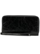 Mm6 Maison Margiela Wrinkled Zip Around Wallet - Black