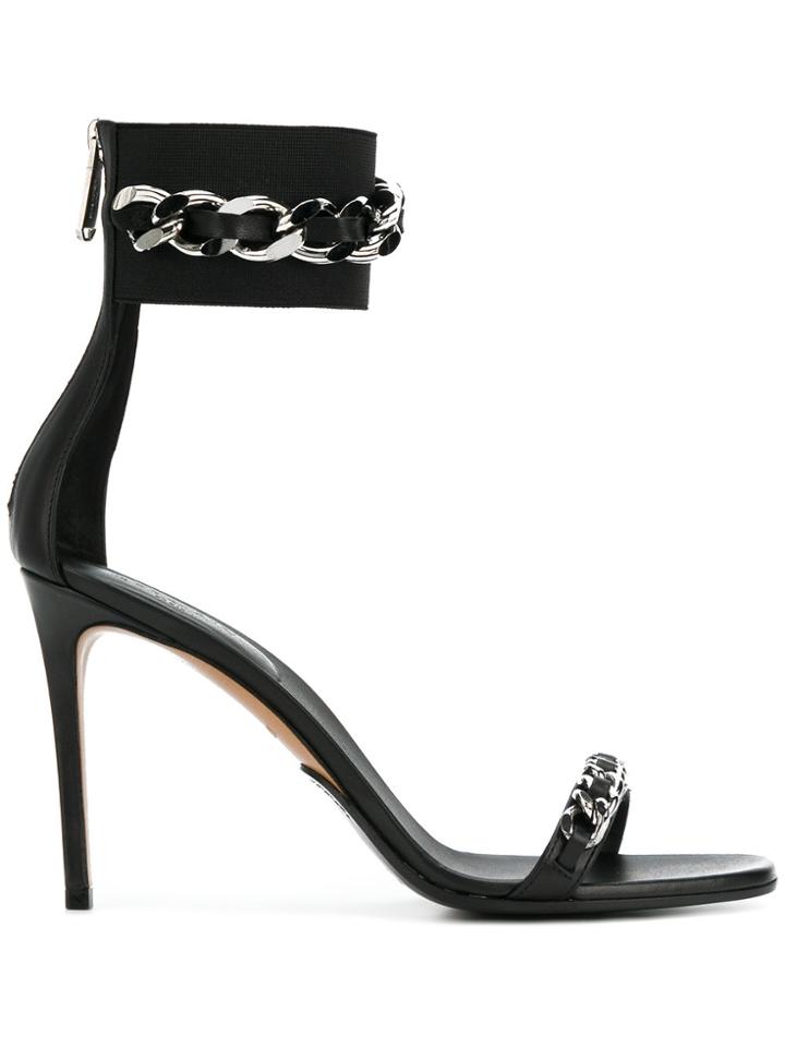 Balmain Embellished Chain Sandals - Black