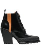 Chloé 90 Rylee Leather Ankle Boots - Black