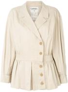 Chanel Pre-owned 1990 Cropped Trench Coat - Neutrals