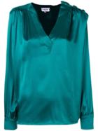 Yves Saint Laurent Pre-owned 1980's Gathered Detailing Blouse - Green