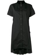 Sacai Pleated Back Shirt Dress - Black