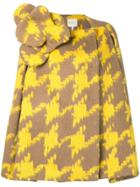 Delpozo Textured Cape Coat - Yellow