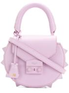 Salar Double Stud Detail Cross Body Bag - Pink & Purple