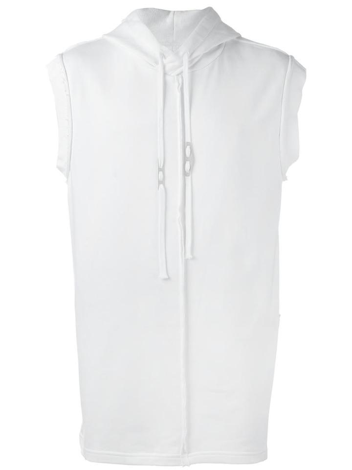 Damir Doma 'wilson' Sleeveless Hoodie, Men's, Size: Large, White, Cotton