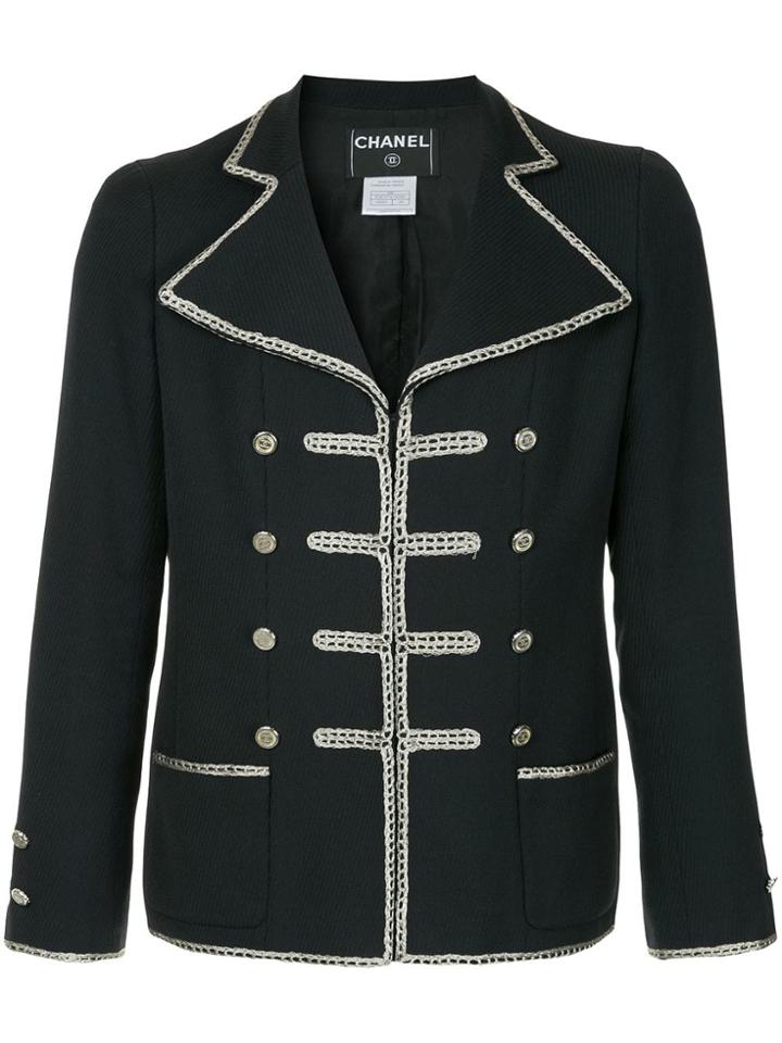 Chanel Vintage Military Inspired Jacket - Black