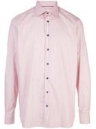Eton Check Print Spread Collar Shirt - Red