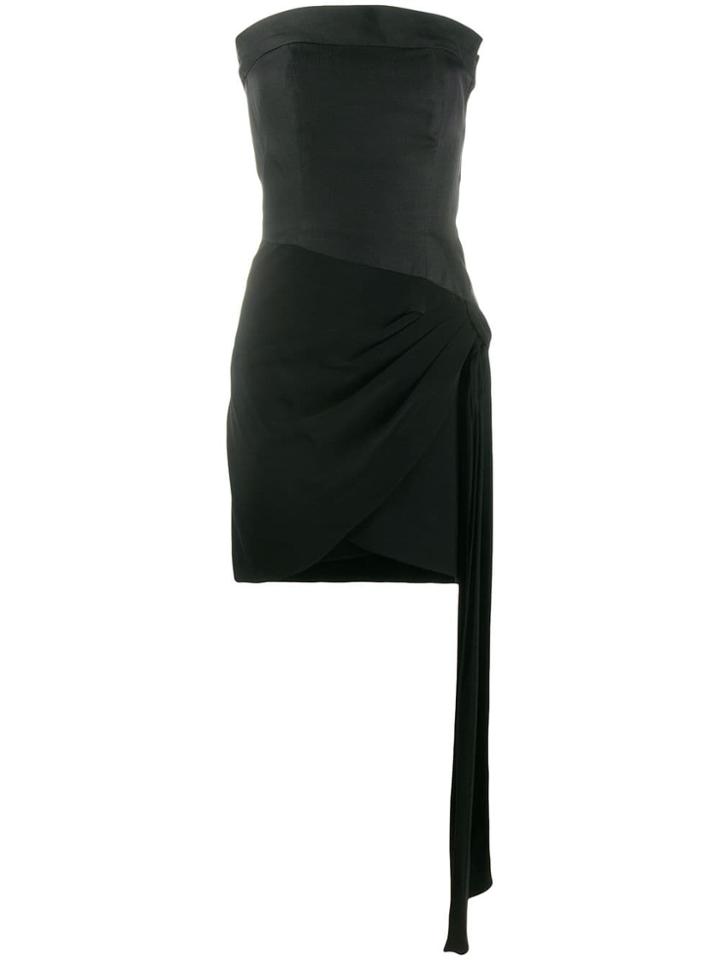 Yves Saint Laurent Vintage Strapless Mini Dress - Black