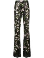 Giambattista Valli Sequined Floral Trousers - Black