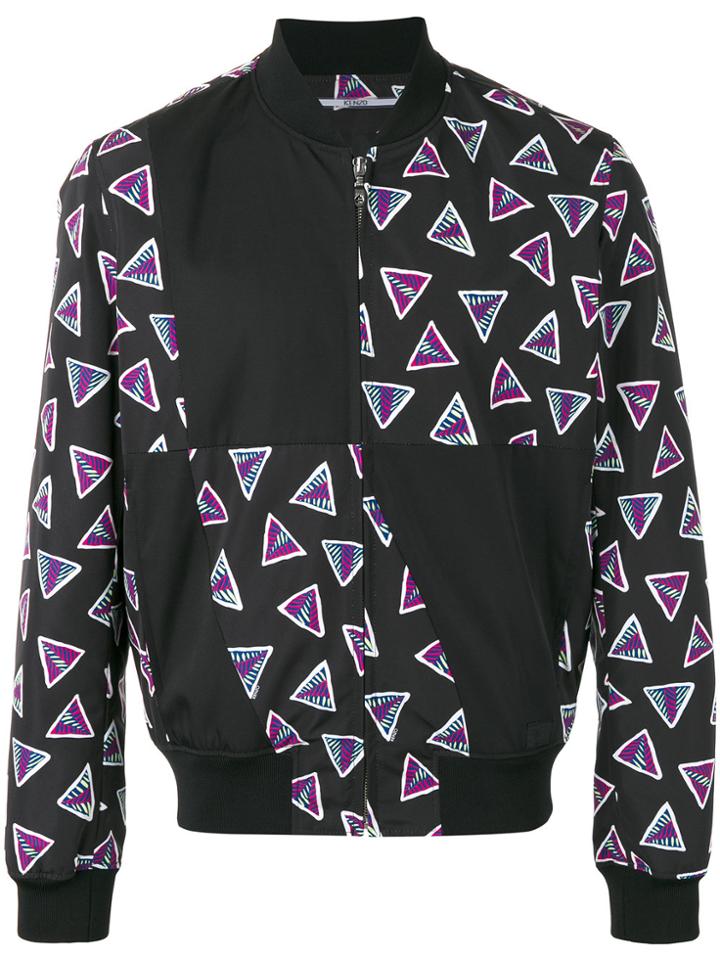 Kenzo Triangle Print Bomber Jacket - Black