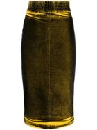 Nº21 Faded Effect Pencil Skirt - Yellow
