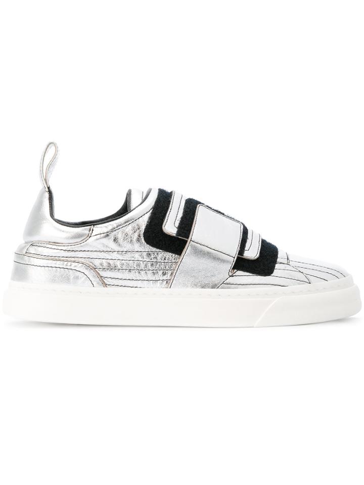 Paco Rabanne Strap-on Sneakers - Metallic