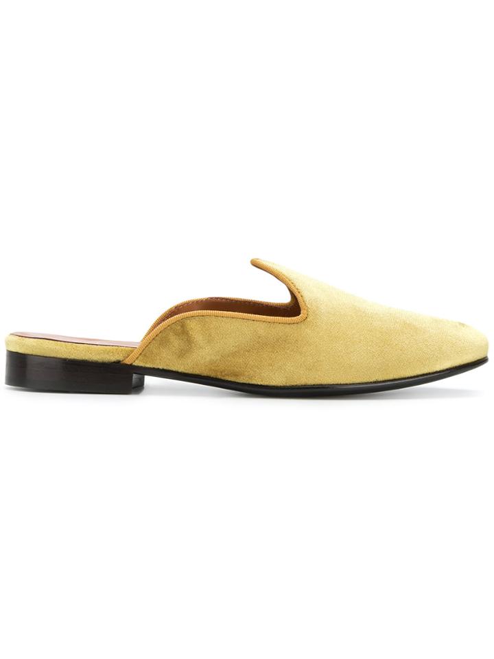 Via Roma 15 Closed Toe Mules - Green