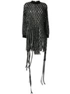 1017 Alyx 9sm Cut Out Tassel Sweatshirt Dress - Black