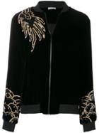 P.a.r.o.s.h. Dragon Embroidery Bomber Jacket - Black