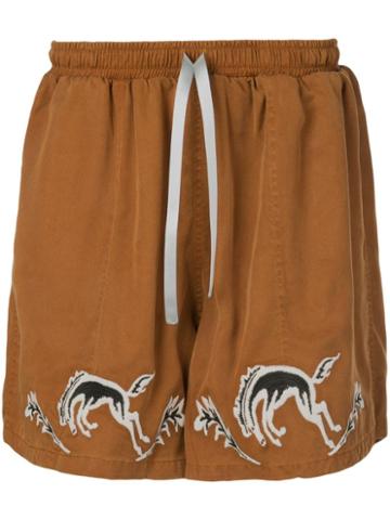 Lost Daze Western Shorts - Brown