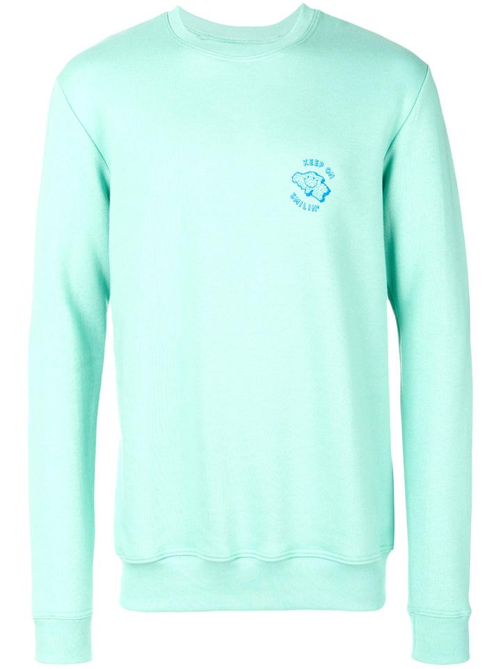 Howlin' - Keep On Smilin' Sweatshirt - Men - Cotton - M, Green, Cotton