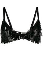 Mcq Alexander Mcqueen Sequin Bra Top - Black