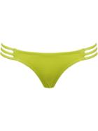 Blue Man Textured Side Straps Bikini Bottom, Women's, Size: G, Yellow/orange,