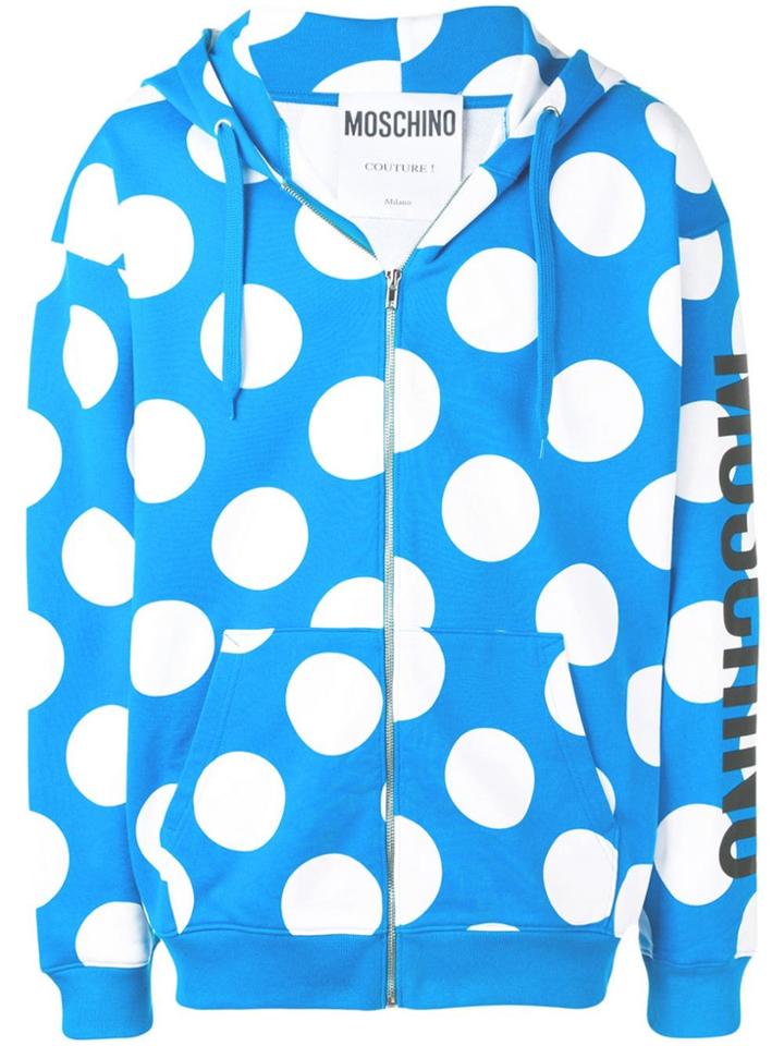 Moschino Polka Dot Hoodie - Blue