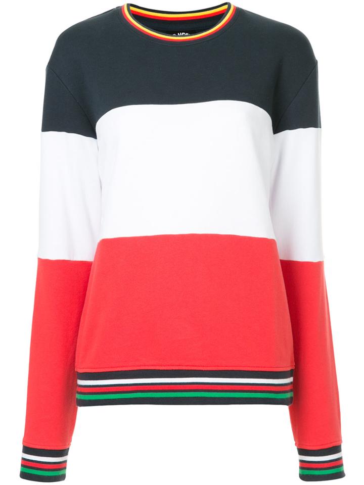 The Upside Stripe Panel Sweatshirt - Blue