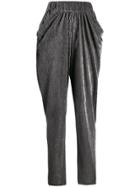 Iro Draped Lurex Trousers - Black