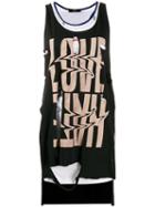 Diesel Layered Distressed Vest Top - Black