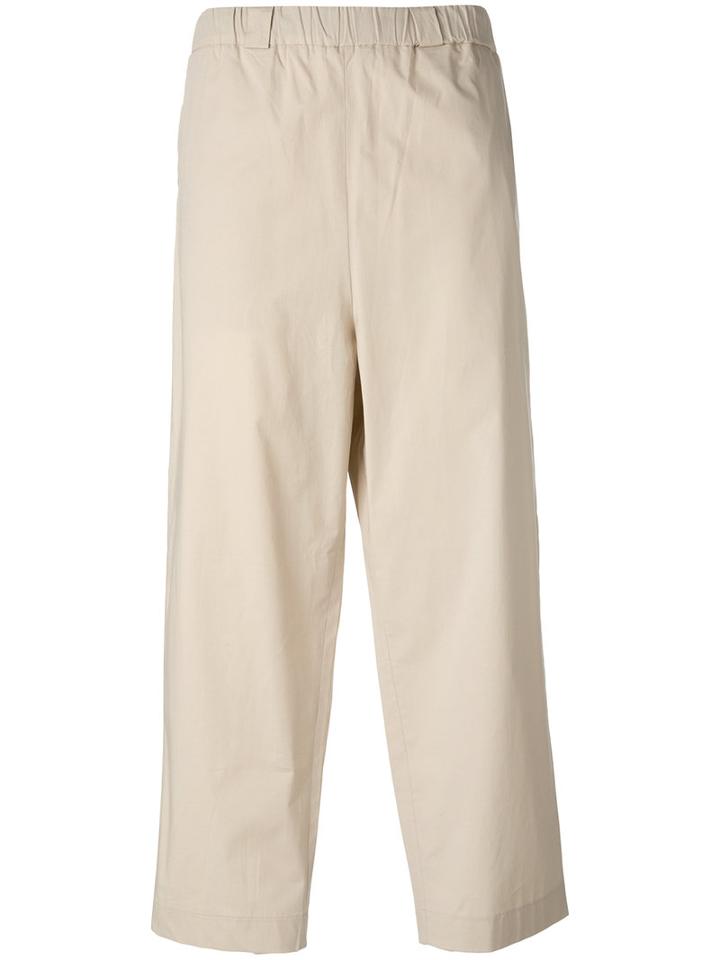 Lucio Vanotti Wide-leg Trousers, Women's, Size: 1, Nude/neutrals, Cotton/spandex/elastane
