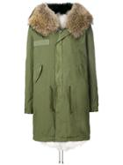 Mr & Mrs Italy Trimmed Hood Midi Parka - Green