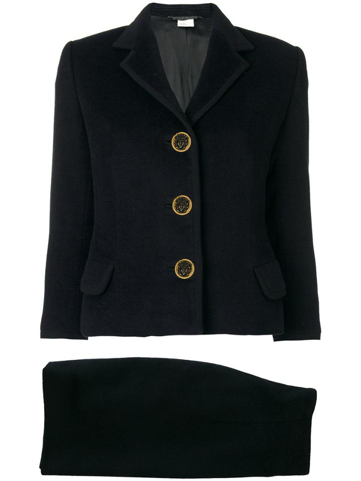 Versace Vintage Classic Skirt Suit - Black