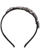 No21 Embellished Hair Band, Women's, Black, Silk/resin/glass/metal