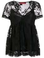 Guardaroba Lace Styled T-shirt - Black