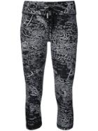 The Upside - Maps Print Fitness Capris - Women - Nylon - Xxs, Black