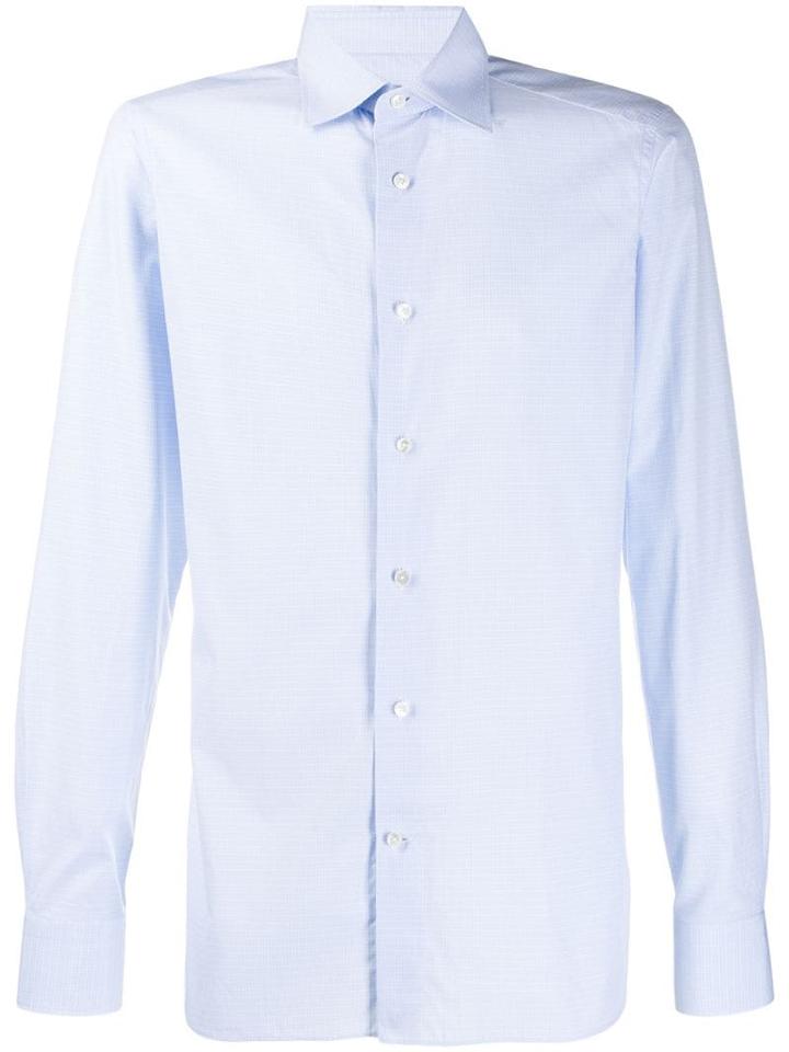 Ermenegildo Zegna Slim Fit Button Shirt - Blue