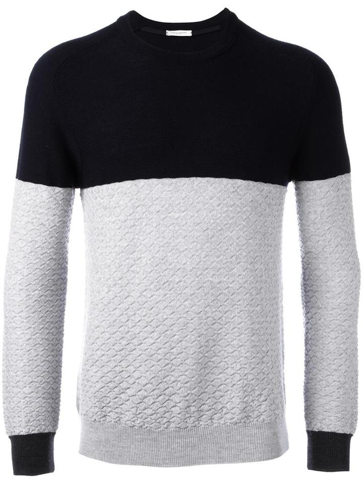 Paolo Pecora Round Neck Jumper, Men's, Size: Small, Blue, Virgin Wool