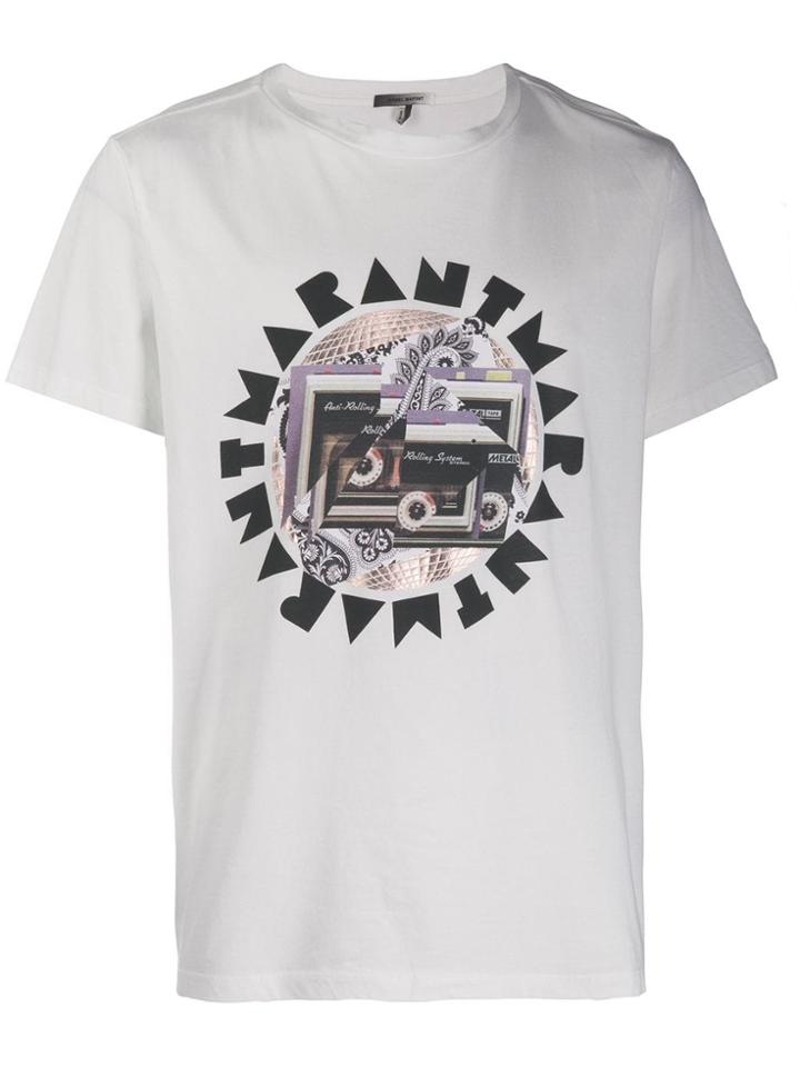 Isabel Marant Set Tape Print T-shirt - White