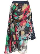Sacai Floral Print Skirt - Multicolour