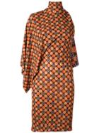 Givenchy Asymmetric High-neck Dress - Brown