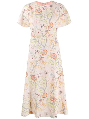 Peter Pilotto Flower Canopy Flared Dress - Pink