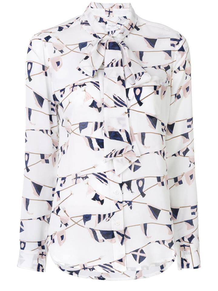 Equipment Flag Print Shirt - White