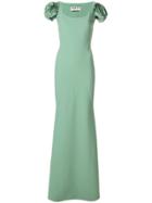 Chiara Boni La Petite Robe Floral Fitted Long Dress - Green
